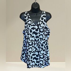 Mossimo V-neck Animal Print Top